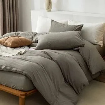 TIPTOE BEAR Queen Duvet Set - Soft Washed Cotton Bedding