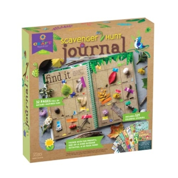Craft-Tastic Scavenger Hunt Journal - Nature DIY Craft Kit for Kids - 32 Pages & 500+ Stickers