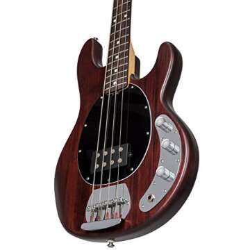 Sterling by Music Man StingRay Ray4 Bass Guitar in Walnut Satin