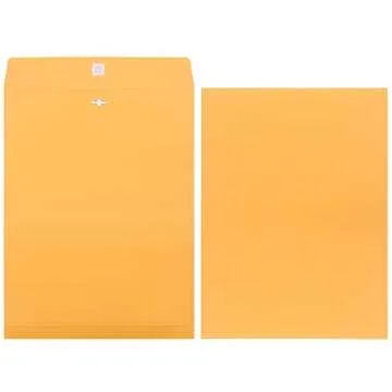 Frienda 4 Sizes Clasp Envelopes Kraft Paper Catalog Clasp Envelope with Clasp Closure for Filing, Storing or Mailing Documents, 50 Pieces (Yellow,6 x 9 In, 9 x 12 In, 10 x 13 In, 12 x 15.5 In)