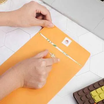 Frienda 4 Sizes Clasp Envelopes Kraft Paper Catalog Clasp Envelope with Clasp Closure for Filing, Storing or Mailing Documents, 50 Pieces (Yellow,6 x 9 In, 9 x 12 In, 10 x 13 In, 12 x 15.5 In)