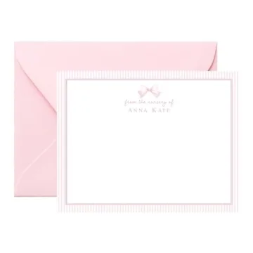 Lemon Grace Co Personalized Floral Baby Shower Thank You Cards - Set of 10, Custom Stationery with E...