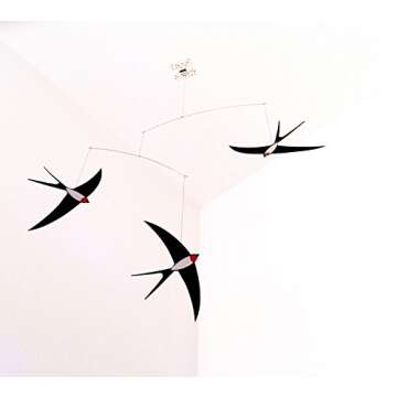 3 Swallow Hanging Mobile - 20 Inches - High Quality - Handmade in Denmark by Flensted