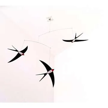 3 Swallow Hanging Mobile - 20 Inches - High Quality - Handmade in Denmark by Flensted