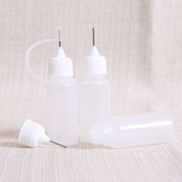 10 Pieces 30ml Precision Tip Applicator Bottle Needle Tip Glue Applicator Bottle DIY Quilling Tool P...