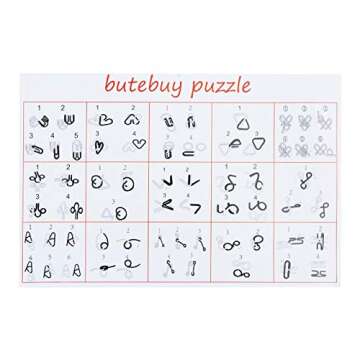 Metal Wire Puzzles Activity for Dementia Alzheimer's Seniors Elderly Memory Loss Product Keep Hands Busy Game Toys Gifts (15set) - Red