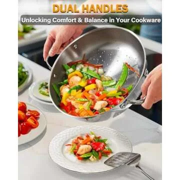 Cooks Standard 12 Inch Wok Pan for Safe Everyday Cooking