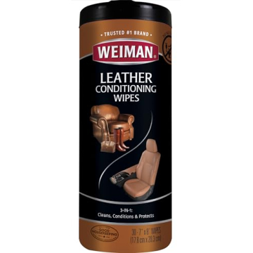 Weiman Leather Cleaner Wipes - 30 ct with UV Protection