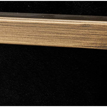 Vassy Modern Velvet Ottoman Bench with Brass Finish