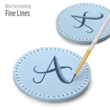 Plaid Detail Round Brush Set - Durable and Versatile