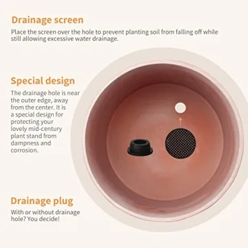 FaithLand 12 Inch Terracotta Plant Pot with Drainage