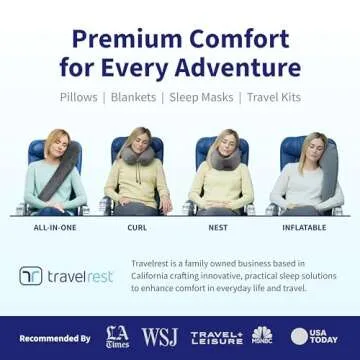 Travelrest Ultimate Memory Foam Neck Pillow for Comfort