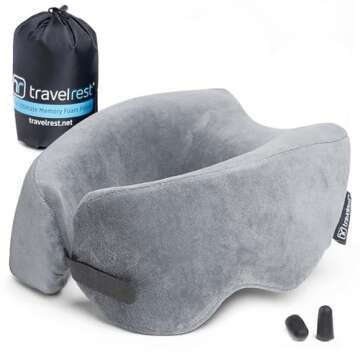 Travelrest Ultimate Memory Foam Neck Pillow for Comfort