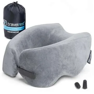 Travelrest Ultimate Memory Foam Neck Pillow for Comfort
