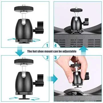 Neewer Mini Tripod Ball Head Mount with Phone Holder