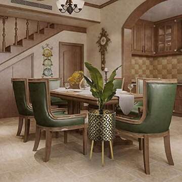 HSORNA Planters for Indoor Plants, Large Plant Pots with Gold Legs, 8.3/9.7/11.3 Inch Metal Flower Pots for Mid Century Modern Living Room, Corner, Garden, Patio, Black Gold Outdoor Planter Set of 3