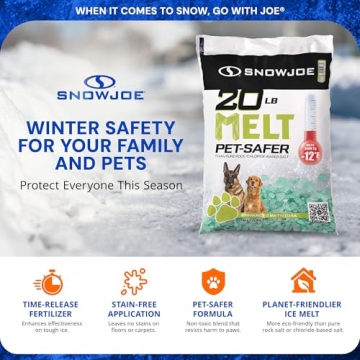 Snow Joe 2 Pack Pet-Safer Ice Melt Blend - Long-Lasting 20 lbs, Safe for Concrete & Sidewalks