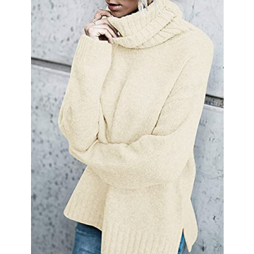 FISACE Cozy Oversized Turtleneck Sweater for Winter