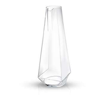 JoyJolt Infiniti 43Oz Deluxe Glass Pitcher - Premium Quality Crystal Lemonade & Sangria Pitcher - El...