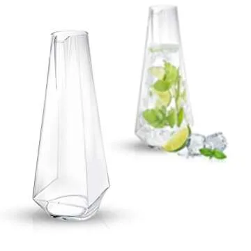 JoyJolt Infiniti 43Oz Deluxe Glass Pitcher - Premium Quality Crystal Lemonade & Sangria Pitcher - Elegant Classic Design - Perfect for Fruit Infusion & Iced Tea