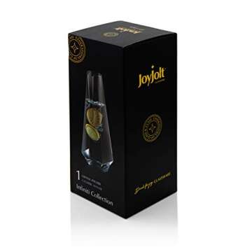 JoyJolt Infiniti 43Oz Deluxe Glass Pitcher - Premium Quality Crystal Lemonade & Sangria Pitcher - Elegant Classic Design - Perfect for Fruit Infusion & Iced Tea