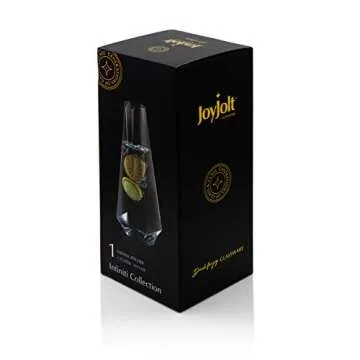 JoyJolt Infiniti 43Oz Deluxe Glass Pitcher - Premium Quality Crystal Lemonade & Sangria Pitcher - Elegant Classic Design - Perfect for Fruit Infusion & Iced Tea