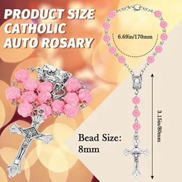 Elegant Konohan Car Rosaries - Spiritual Accessories for Your Vehicle!