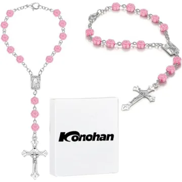 Elegant Konohan Car Rosaries - Spiritual Accessories for Your Vehicle!