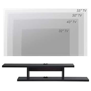 FITUEYES Concise Floating TV Stand Shelf - Wall Mounted Entertainment Center Media Console Component...