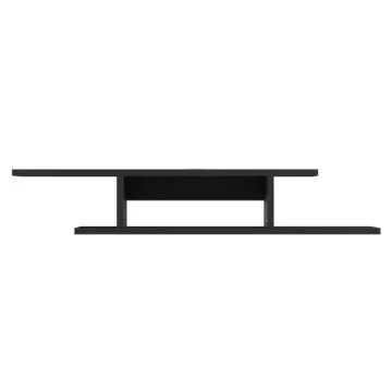 FITUEYES Concise Floating TV Stand Shelf - Wall Mounted Entertainment Center Media Console Component Wall Cabinet, Black, 50"