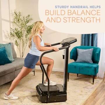 LifePro Rhythm Vibration Plate with Handles for Balance Support and Recovery