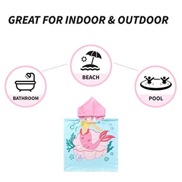 NovForth Kids Hooded Bath Towel for Toddlers, Fun Designs