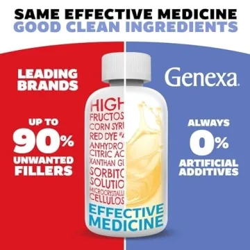 Genexa Kids' Clean Cough, Pain & Fever Relief Value 3-Pack, Dye Free, 0% Artificial Additives, Cough Care for Children, Fever Reducer & Pain Reliever, 12 fl oz (3 Bottles)