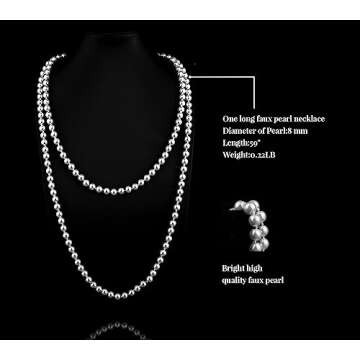 Cizoe 1920s Gatsby Accessories Set for Women & Flappers