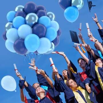 Patimate 50 pcs Blue Balloons for Birthday & Baby Shower