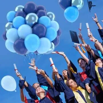 Patimate 50 pcs Blue Balloons for Birthday & Baby Shower