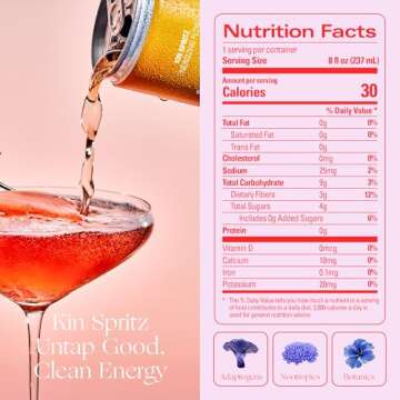 Kin Spritz Non-Alcoholic Energizing Functional Beverage