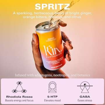 Kin Spritz Non-Alcoholic Energizing Functional Beverage