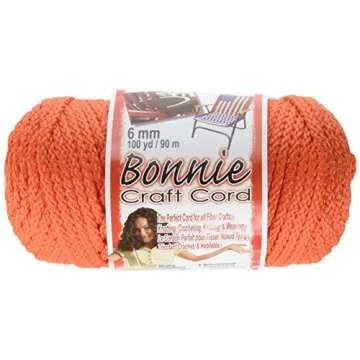 Pepperell BB6-100-104 Macramé Braid Craft Cord - Orange