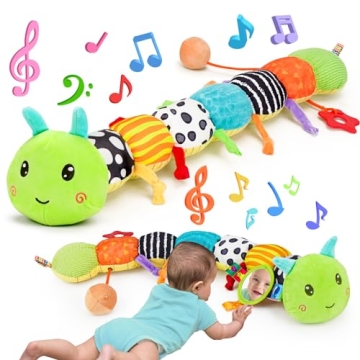 4-in-1 Sensory Caterpillar Toy for Infants 0-12 Months