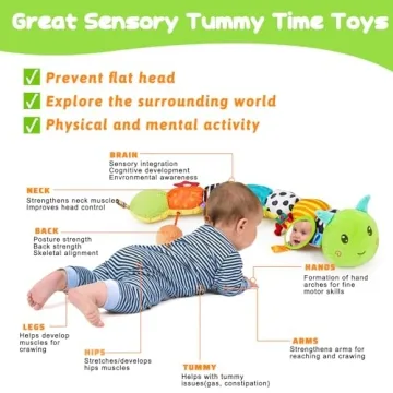 4-in-1 Sensory Caterpillar Toy for Infants 0-12 Months