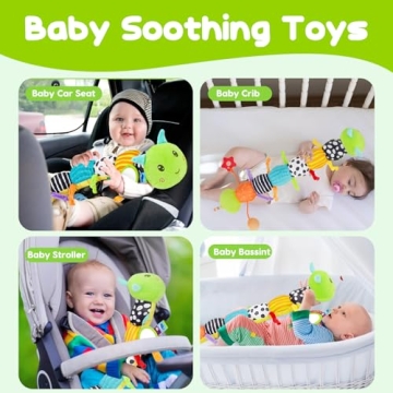 4-in-1 Sensory Caterpillar Toy for Infants 0-12 Months