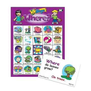 Super Duper Publications | Ask & Answer® Wh Bingo Board Game | Comprehension, Verbal, and Communication Skills | Who, What, Where, When, and Why Questions | Educational Resource for Children