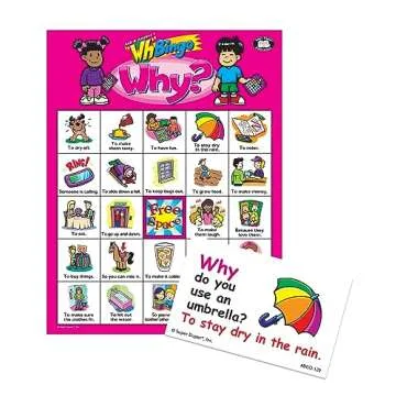 Super Duper Publications | Ask & Answer® Wh Bingo Board Game | Comprehension, Verbal, and Communication Skills | Who, What, Where, When, and Why Questions | Educational Resource for Children