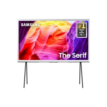 SAMSUNG 65-Inch Class QLED 4K The Serif LS01D Series Quantum HDR Smart TV with 360 L-Shape Design, A...