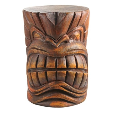 Design Toscano Grand Tiki Face Kanaloa Indoor/Outdoor Side Table Statue