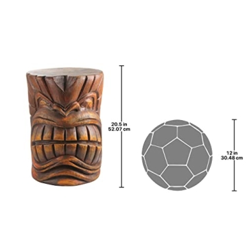 Design Toscano Tiki Face Kanaloa Side Table for all Outdoors