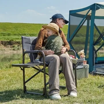 TIMBER RIDGE Camping Chair with Cooler and Side Table