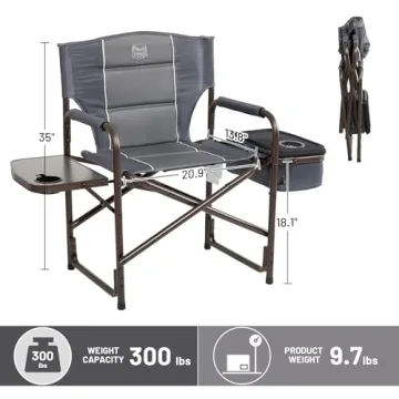 TIMBER RIDGE Camping Chair with Cooler and Side Table