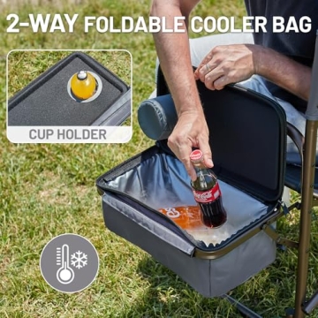 TIMBER RIDGE Camping Chair with Cooler and Side Table